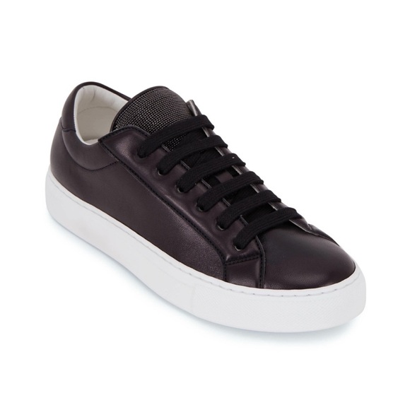 Brunello Cucinelli Shoes - Brunello Cucinelli Black and White Sneakers with Monilli accent